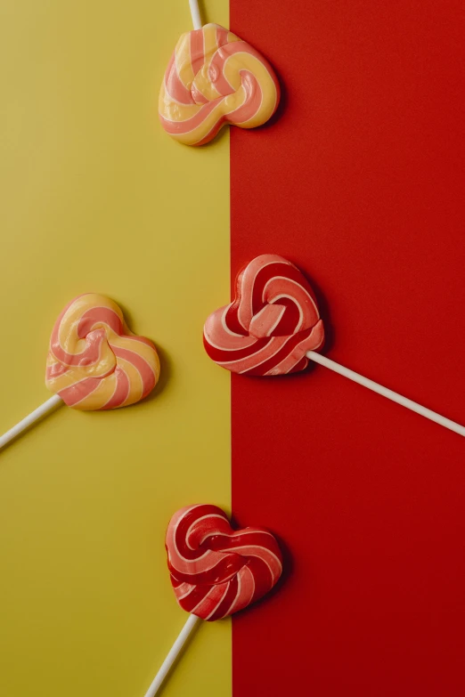 lollipop lollipop lollipop lollipop lollipop lollipop lollipop lollipop lollipop lo, trending on pexels, pop art, several hearts, faded red and yelow, 15081959 21121991 01012000 4k, clemens ascher