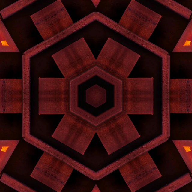 a red and black kalei kalei kalei kalei kalei kalei kalei kalei kalei kalei kalei kalei, an album cover, pexels contest winner, geometric abstract art, rust, hexagonal planetary space base, perfect symmetrical image, maroon red