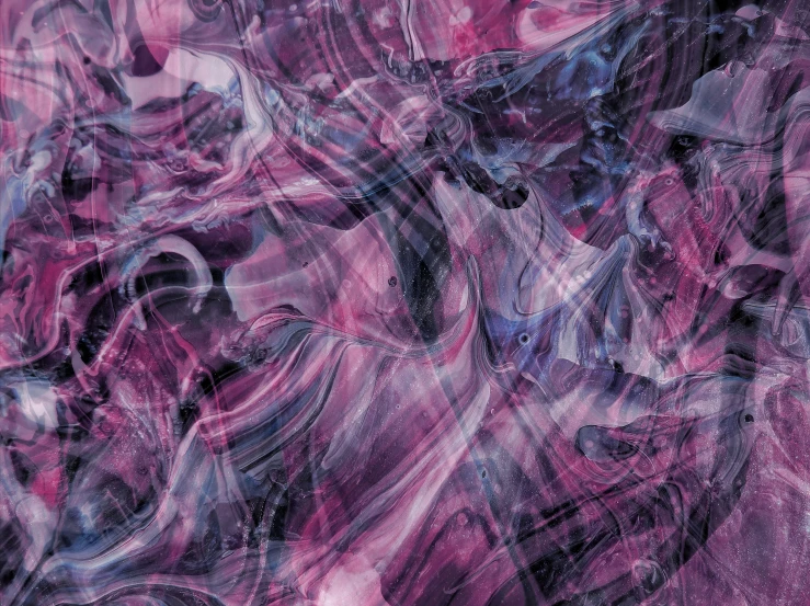 a close up of a purple and black painting, an abstract drawing, inspired by Anna Füssli, pexels contest winner, generative art nebula, pink smoke, infinite fractal waves, digital ilustration