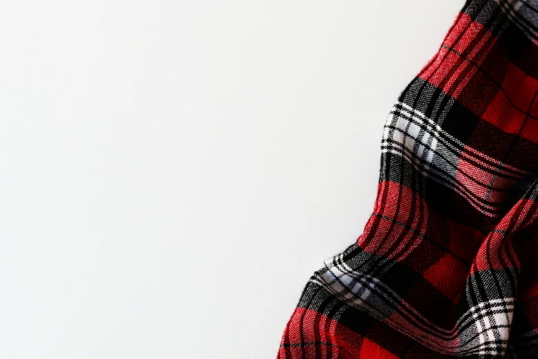 a close up of a red and black plaid shirt, by Carey Morris, trending on unsplash, visual art, with a white background, background image, shawl, made of fabric