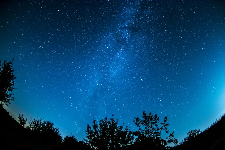 a night sky filled with lots of stars, trending on unsplash, cloudless blue sky, 2 5 6 x 2 5 6 pixels, high quality photo, the milk way