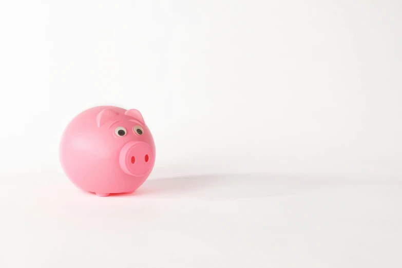 a pink piggy bank sitting on top of a white surface, 15081959 21121991 01012000 4k, vinyl designer toy, pixvy, lowshot