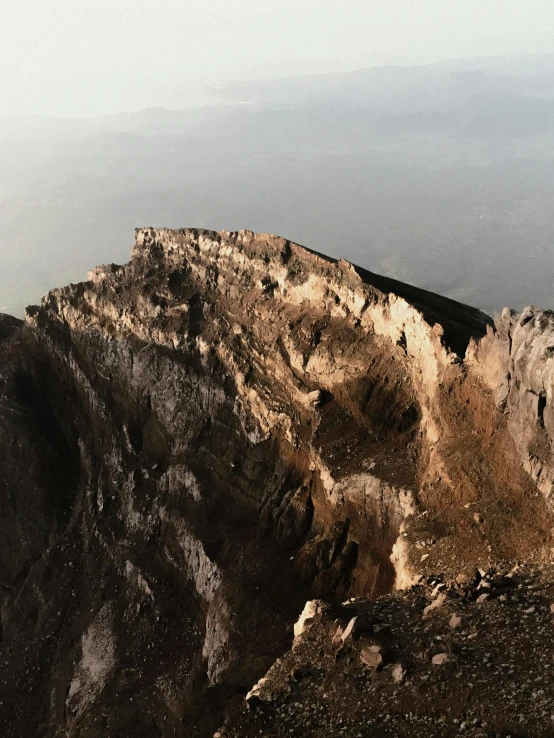 a group of people standing on top of a mountain, crater, zoomed out to show entire image, ultrawide image, instagram picture
