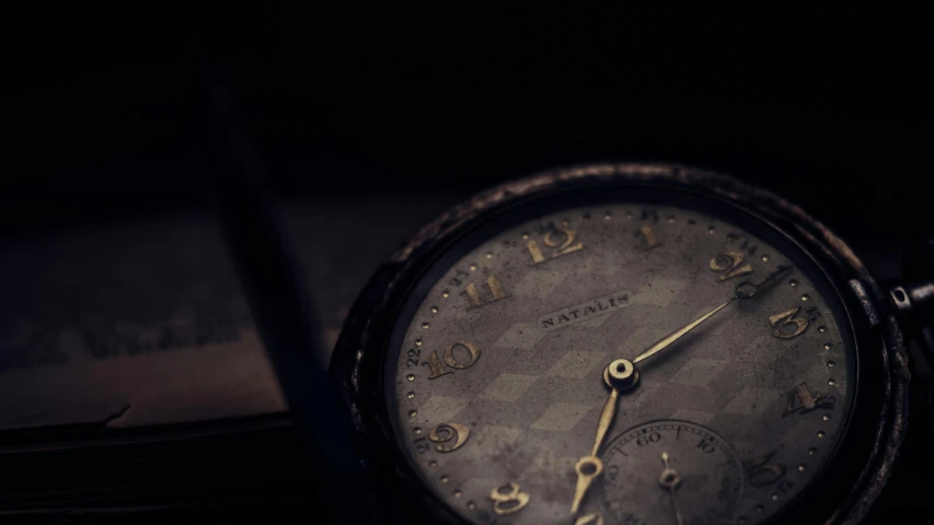 an old pocket watch sitting on top of a book, a portrait, unsplash, tonalism, shot on sony a 7, watches, dimly lit, thumbnail