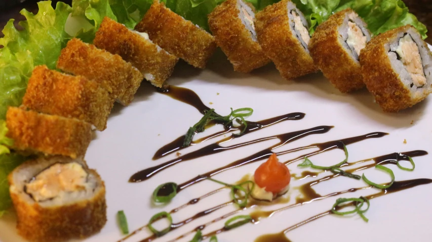 a close up of a plate of food on a table, hanging scroll, profile image, cheesy, close - up photo