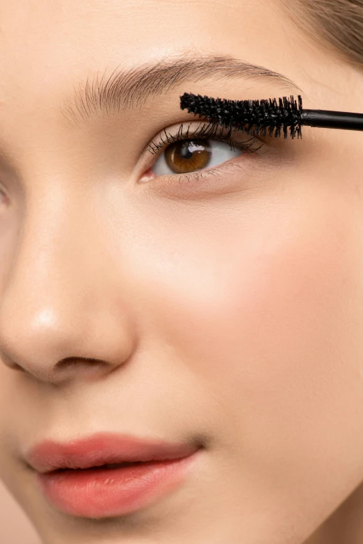 a close up of a woman with a mascara brush, a stipple, detailed product image, teaser, ultraclear intricate, medium - shot