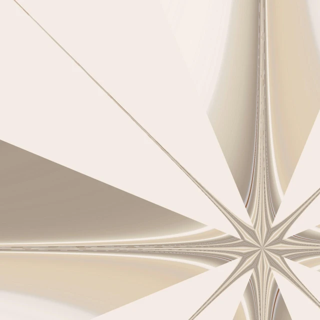 a computer generated image of a starburst, an abstract drawing, inspired by Zaha Hadid, generative art, beige cream natural muted tones, detail structure, paper origami, digital art - n 9