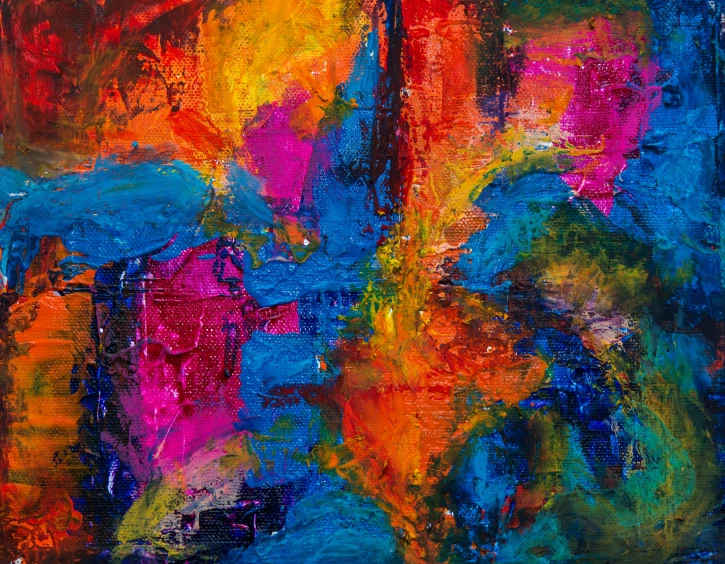 a painting with lots of colors on it, an abstract painting, by Micha Klein, pexels, abstract expressionism, 144x144 canvas, ntricate oil painting, oil-painting, oil canvas