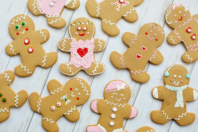 a table topped with lots of decorated gingerbreads, pexels, renaissance, thighs close up, profile image, product shot, fully frontal view