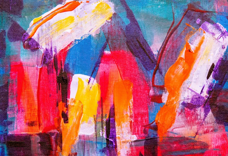 a painting of a couple holding hands, inspired by Willem de Kooning, pexels contest winner, abstract art, colorful city, full of colour 8-w 1024, detail, beautiful art uhd 4 k