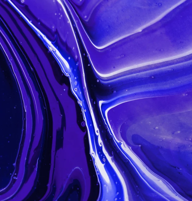 a close up of a purple and blue liquid, inspired by Yves Klein, unsplash, lyrical abstraction, amoled, panels, fluid lines, (abstract)
