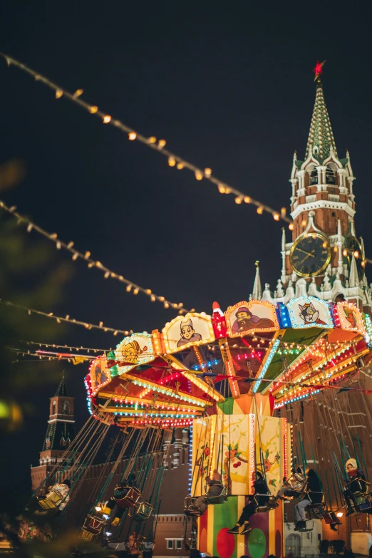 a merry merry merry merry merry merry merry merry merry merry merry merry merry merry merry merry merry, inspired by Vasily Surikov, pexels contest winner, baroque, fairground rides, magical soviet town, profile image, nighttime!