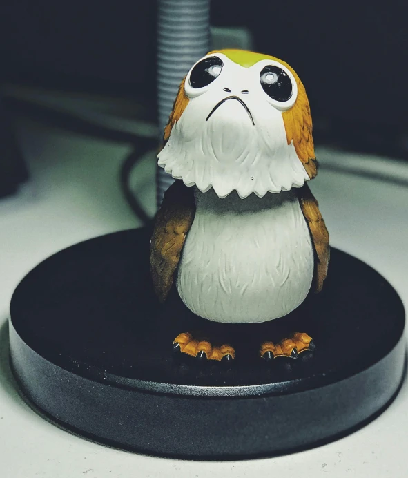 a close up of a figurine of a bird, reddit, process art, wookie, cute 3 d render, kek, other stuff