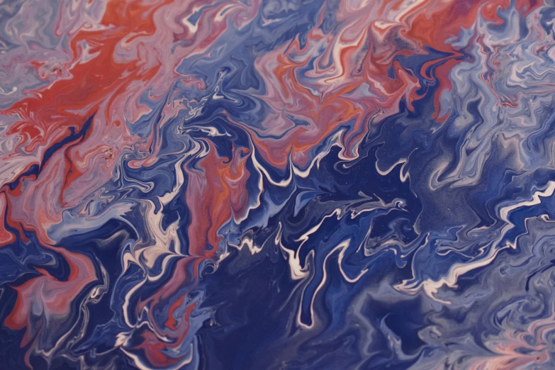 an abstract painting with red, white, and blue colors, inspired by James Jean, pexels contest winner, marbled swirls, abstract claymation, made entirely from gradients, intermediate art
