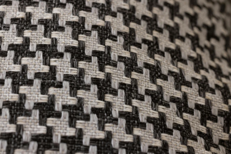 a close up of a black and white checkered fabric, inspired by Fernando Gerassi, hessian cloth, grey, coloured, thumbnail