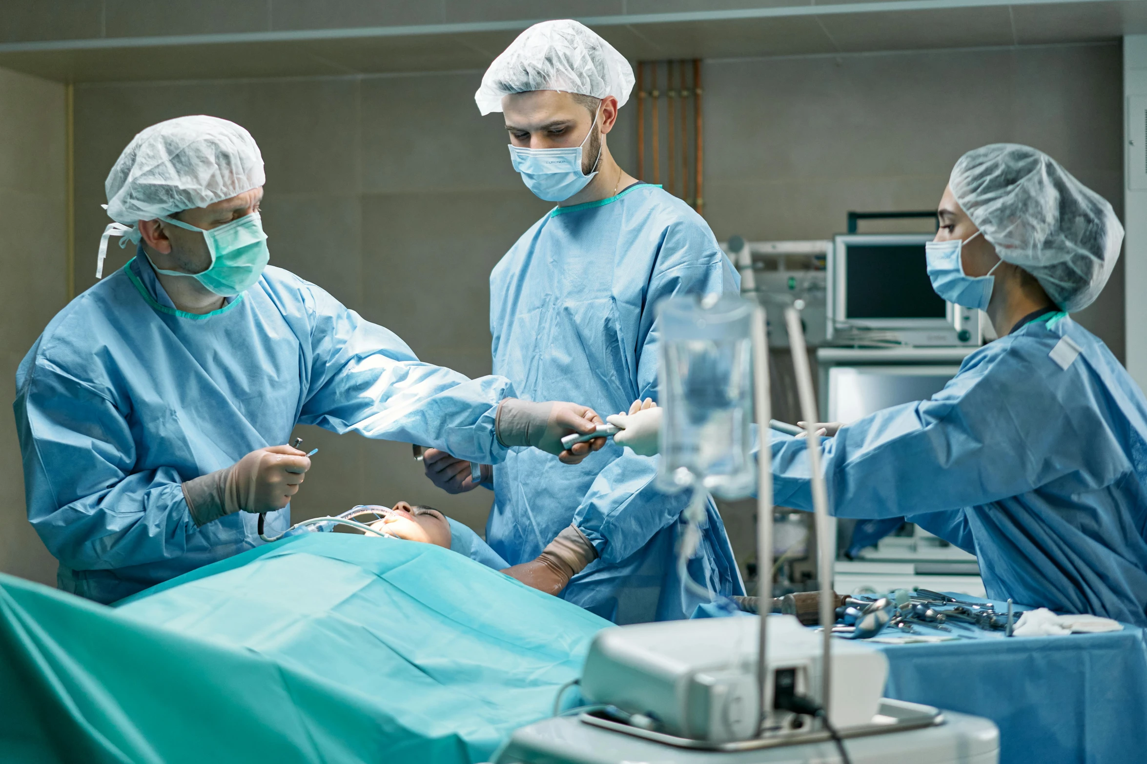 a group of surgeons working on a patient, by Meredith Dillman, shutterstock, multiple stories, full cast, thumbnail, vannessa ives