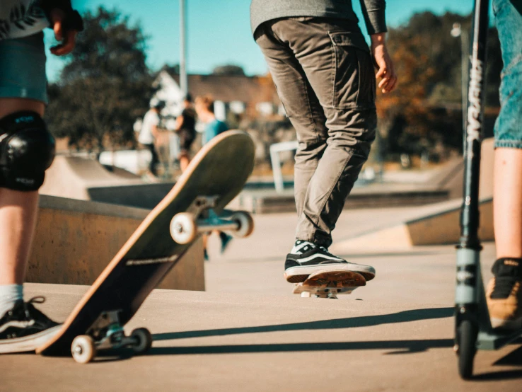 a man riding a skateboard up the side of a ramp, pexels contest winner, sydney park, person in foreground, leaked image, zoomed in shots