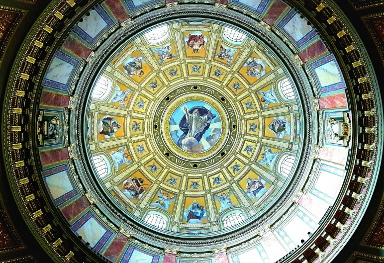 a close up of a dome in a building, by Magdalene Bärens, fine art, masonic, vienna, buffalo, masterpiece”