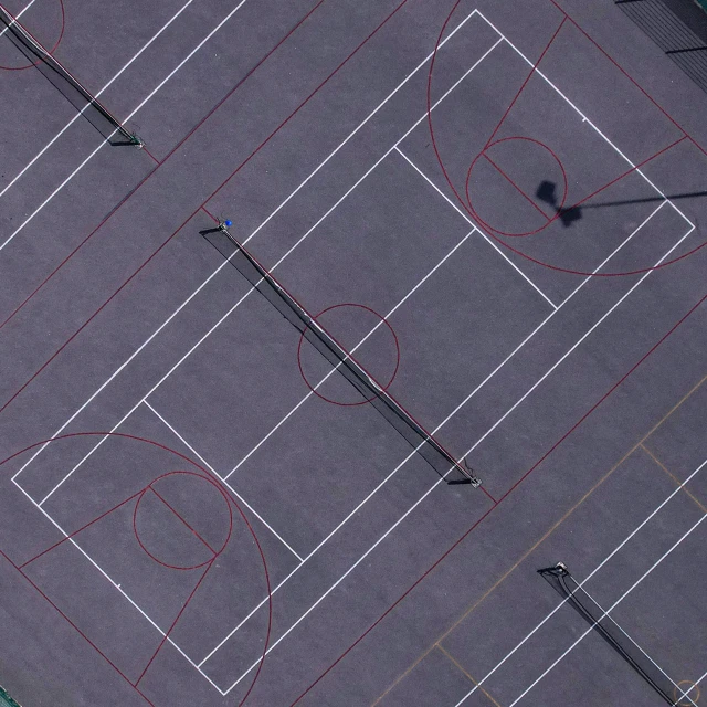 a bird's eye view of a basketball court, by Attila Meszlenyi, dribble, conceptual art, 15081959 21121991 01012000 4k, outlined, urban playground, geometric lines in the sky