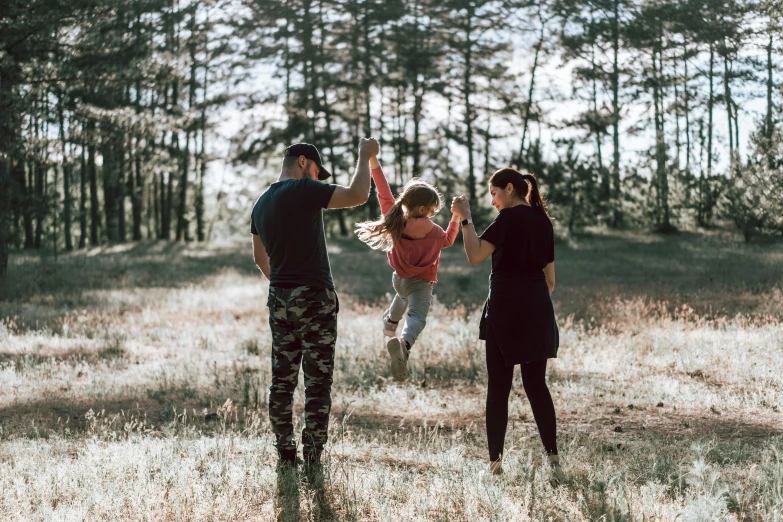 a family playing with a kite in a field, by Emma Andijewska, pexels contest winner, hurufiyya, hold sword in the forest, full body image, high quality product image”, dwell