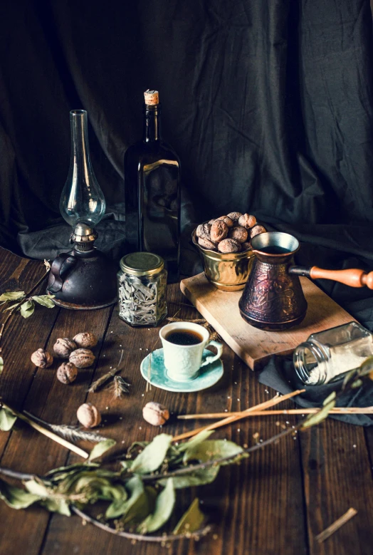 still life still life still life still life still life still life still life still life still life still life still life still life still life still life, a still life, inspired by Elsa Bleda, pexels contest winner, renaissance, cold brew coffee ), autum, orthodox, high quality photo