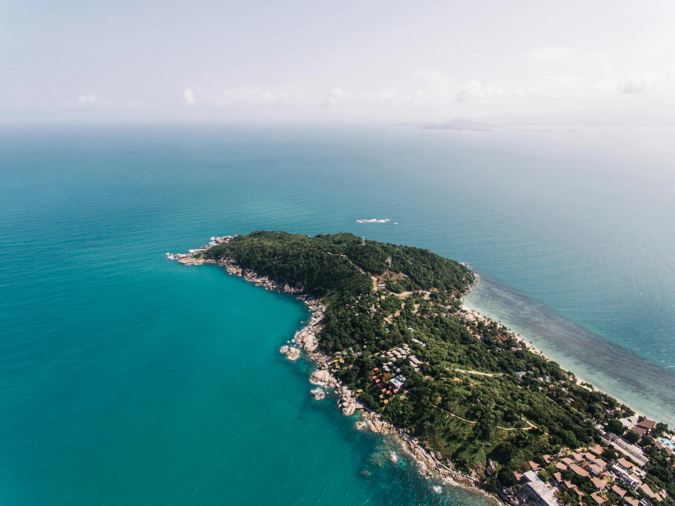 a small island in the middle of the ocean, pexels contest winner, coastline, thailand, pictured from the shoulders up, mid air shot