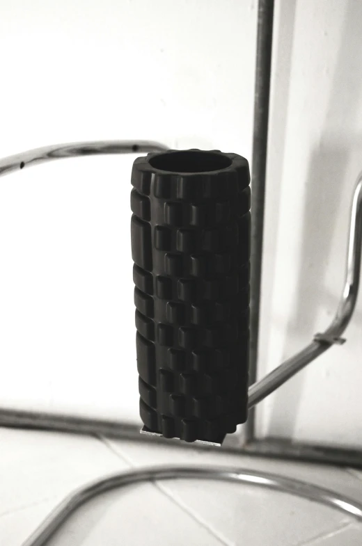 a black and white photo of a bathroom sink, a picture, hp mp stamina bars, close up front view, made of rubber, hanging