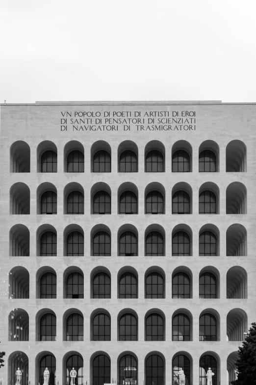 a black and white photo of a large building, by Paolo Parente, 256x256, rome, concrete poetry, national archives