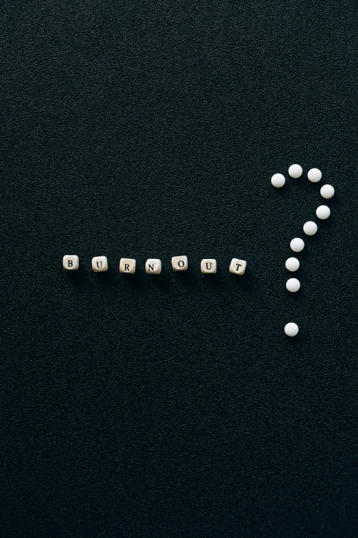 a word made out of white beads on a black background, by artist, trending on pexels, question marks, sugar, blackout, square