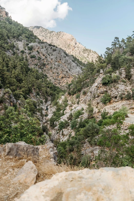 a man riding a motorcycle down the side of a mountain, les nabis, greek ameera al taweel, stream, seen from a distance, loosely cropped