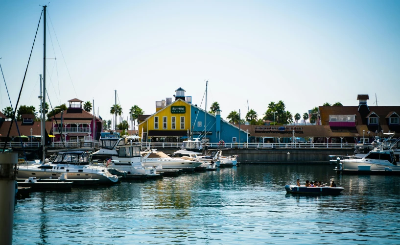 a number of boats in a body of water, pexels contest winner, renaissance port city background, southern california, aquamarine, thumbnail