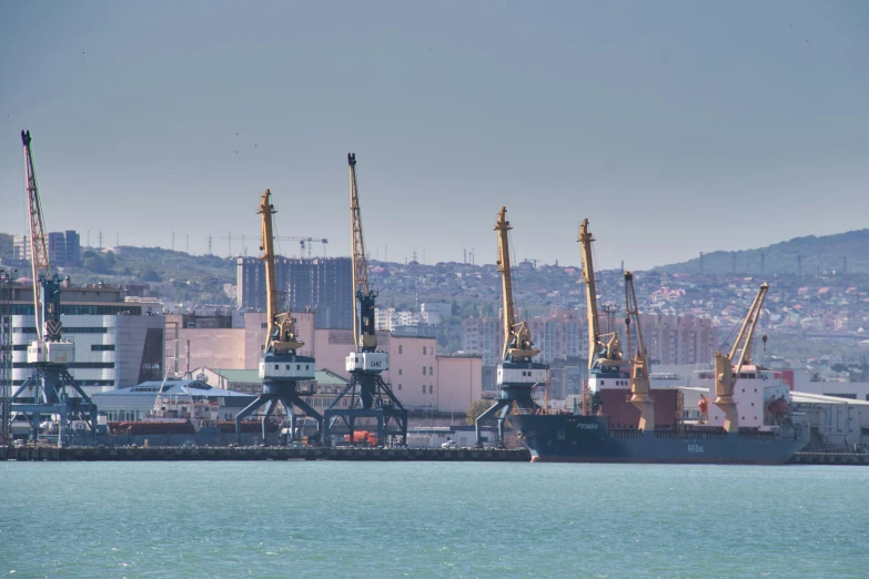 a large ship sitting in the middle of a body of water, black sea, industries, gigapixel photo, shot on sony a 7