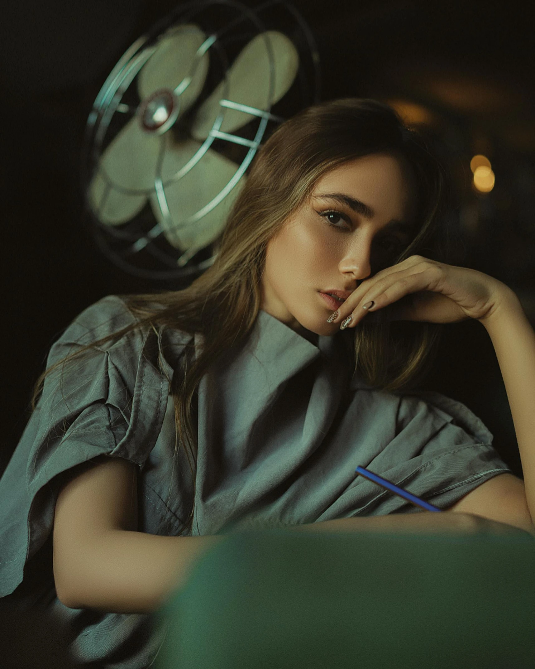 a woman sitting in front of a laptop computer, by irakli nadar, trending on pexels, hyperrealism, nurse girl, cinematic outfit photo, cinematic. by leng jun, handsome girl