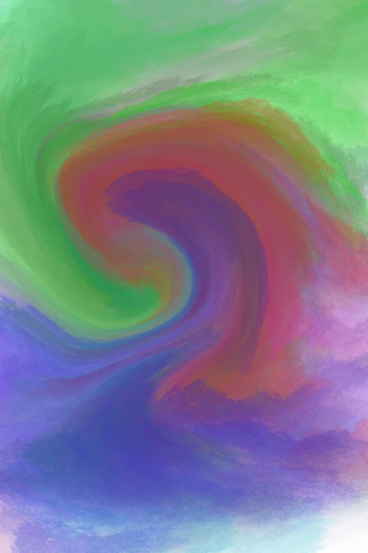 a painting of a colorful swirl on a white background, a digital painting, flickr, pink and blue and green mist, ( ( abstract ) ), hurricane, sky