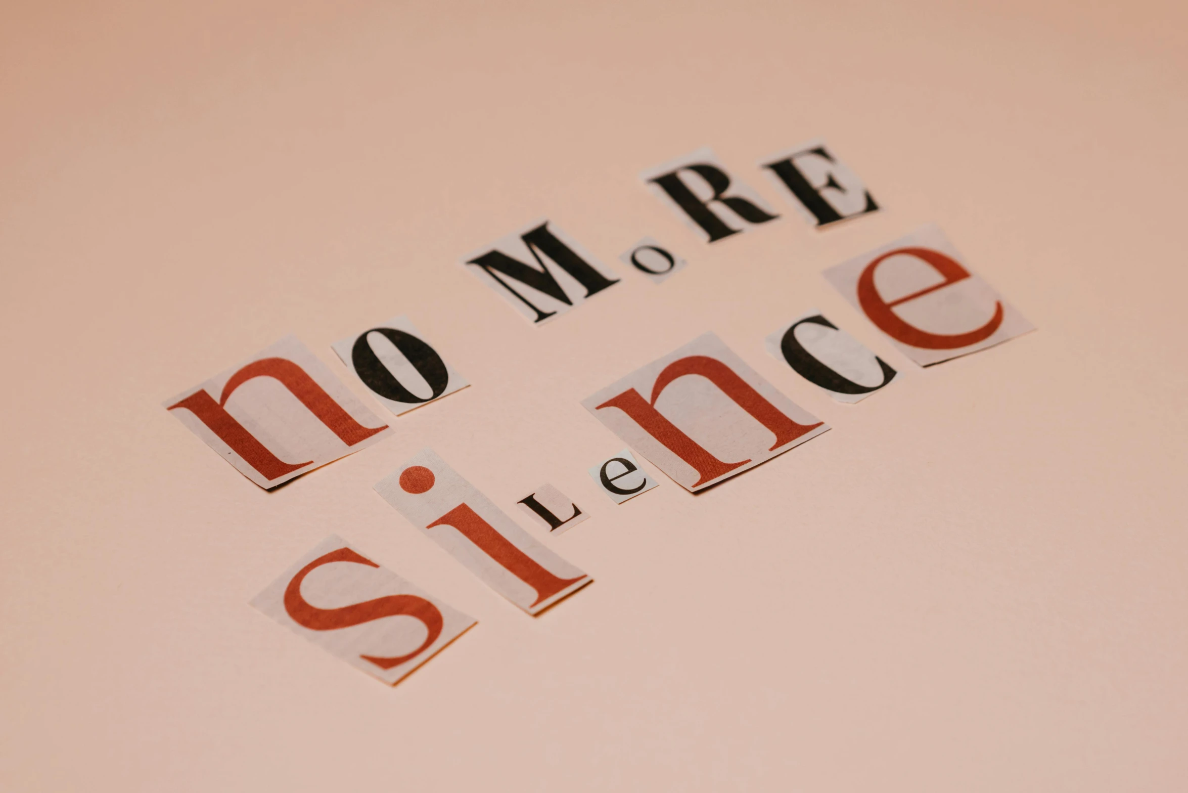 a piece of paper with the words no more silence written on it, an album cover, behance, renaissance, taken in the early 2020s, irisdicense, press shot, resistance