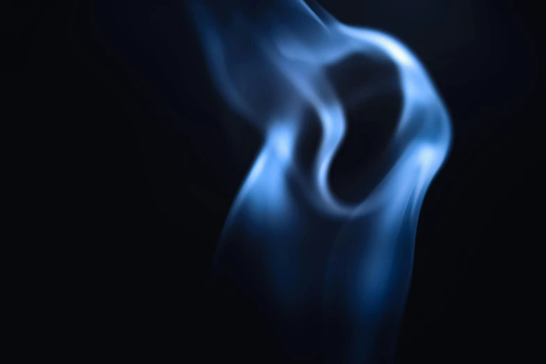 a close up of smoke on a black background, a macro photograph, pexels contest winner, blue blurred, smooth lines, small fire, instagram post