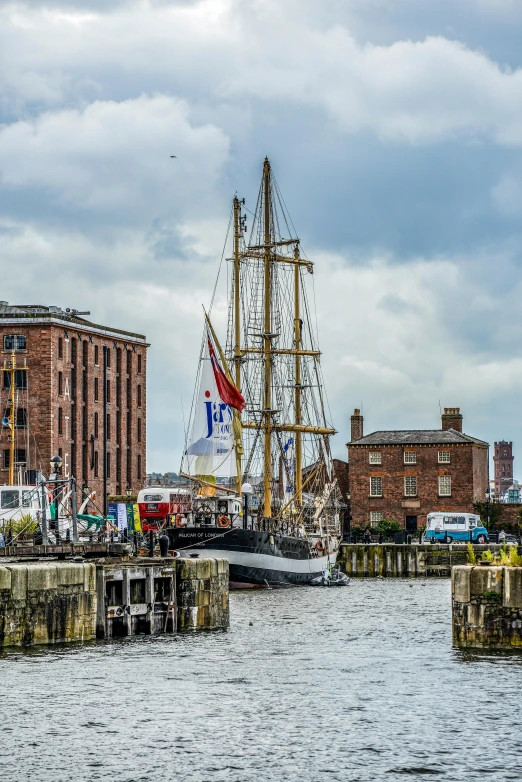 a large body of water with a boat in it, by John Gibson, pexels contest winner, renaissance, city docks, sailing ship, square, today\'s featured photograph 4k