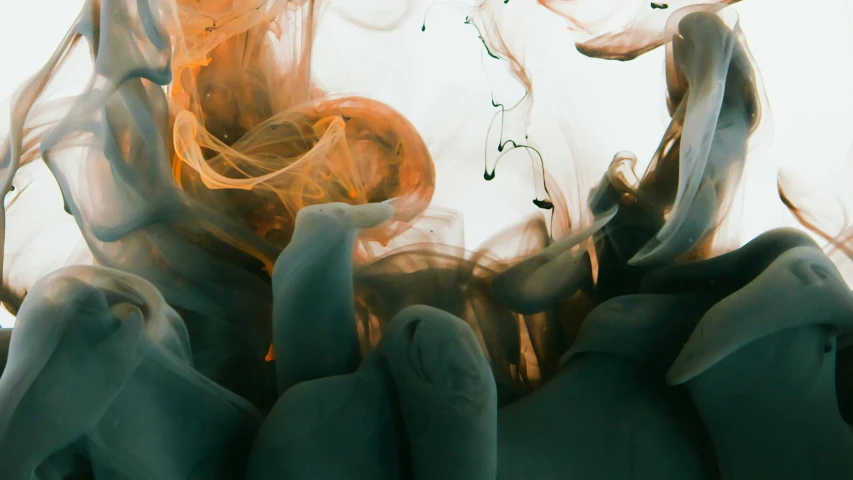 a close up of a liquid substance in water, inspired by Alberto Seveso, pexels contest winner, smoke and orange volumetric fog, indian ink, beeple and james jean, two tone dye