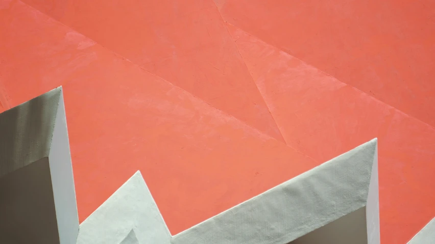 a man riding a skateboard up the side of a ramp, a detailed painting, inspired by Rachel Whiteread, unsplash, coral red, paper origami, detail, tablecloth