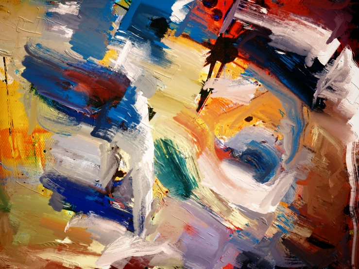 a painting of a person holding an umbrella, an abstract painting, inspired by Willem de Kooning, trending on pexels, teaser, bird eye view, multi - coloured, oil on canvas 8 k