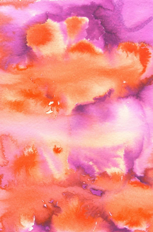 a watercolor painting of orange and purple clouds, inspired by Andrea del Sarto, conceptual art, julia sarda, loosely cropped, ( ( abstract ) ), pearlescent skin