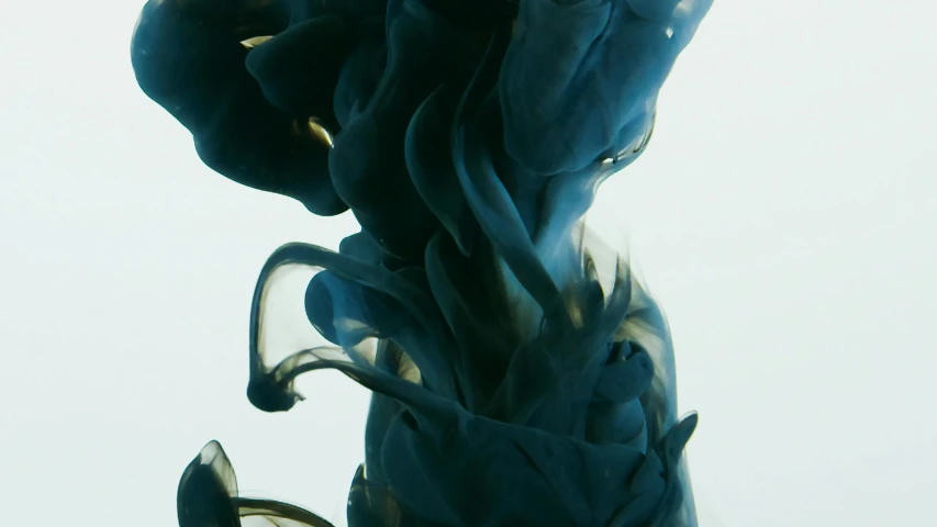 a close up of a statue of an elephant, inspired by Alberto Seveso, unsplash contest winner, lyrical abstraction, plume made of seaweed, thick black smoke billowing, 4 k film still, transparent liquid