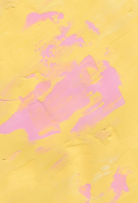 a painting of a cake on a yellow surface, inspired by Yanjun Cheng, reddit, conceptual art, holographic texture, pastel pink concrete, worn mono - yellow wallpaper, (abstract)