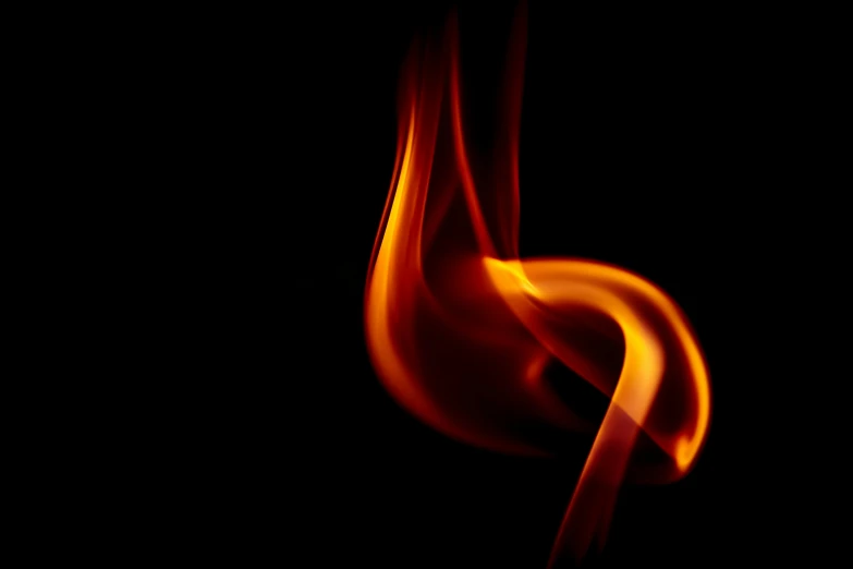 a close up of a fire on a black background, inspired by Rodney Joseph Burn, pexels, digital art, avatar image, swoosh, flirting, fire red