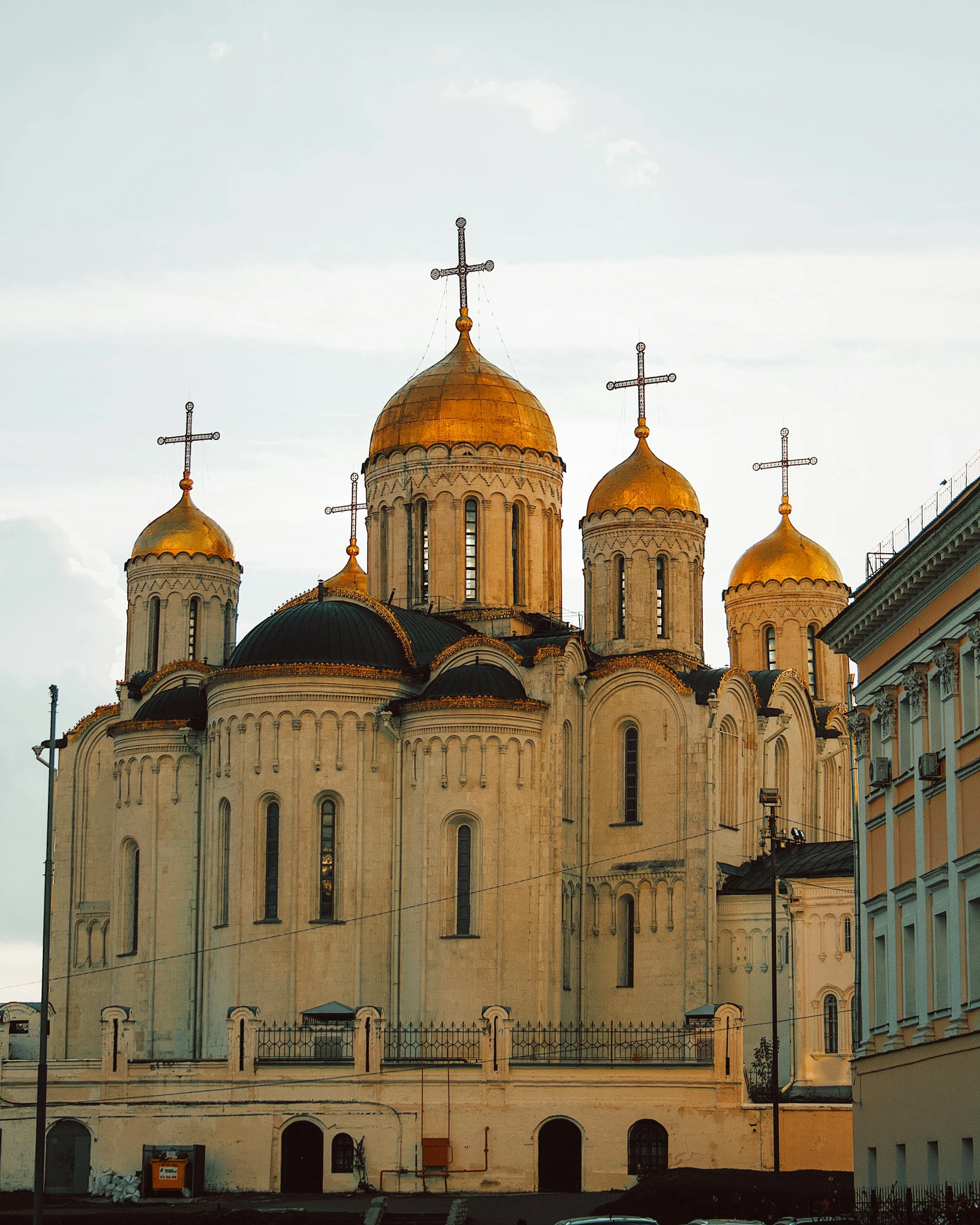 a large building with a golden dome on top of it, by Julia Pishtar, cathedrals, lgbtq, khrushchyovkas, 🚿🗝📝