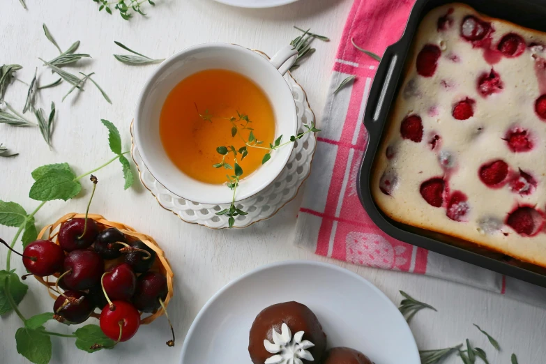 a close up of a plate of food on a table, inspired by Zsuzsa Máthé, unsplash, hurufiyya, eating cakes, midsummer, high quality product image”, dwell