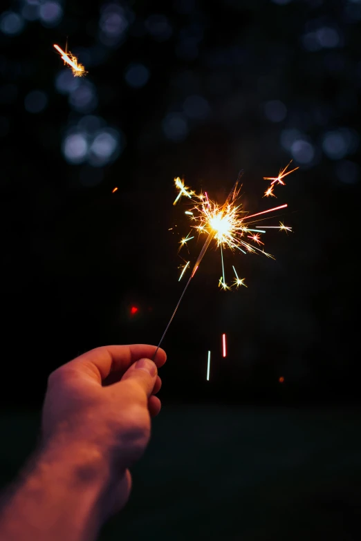 a person holding a sparkler in their hand, pexels, paul barson, in 2 0 1 5, 4th of july, 15081959 21121991 01012000 4k