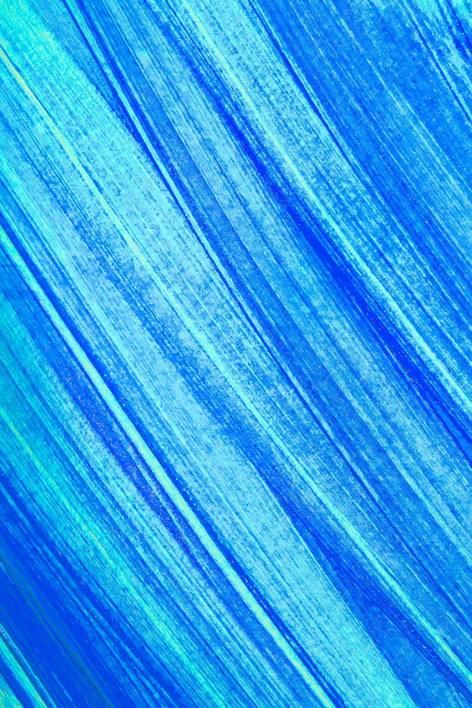 a close up of blue paint on a wall, a picture, inspired by Hans Hartung, flickr, psychedelic waves, avatar image, diagonal strokes, blue-fabric