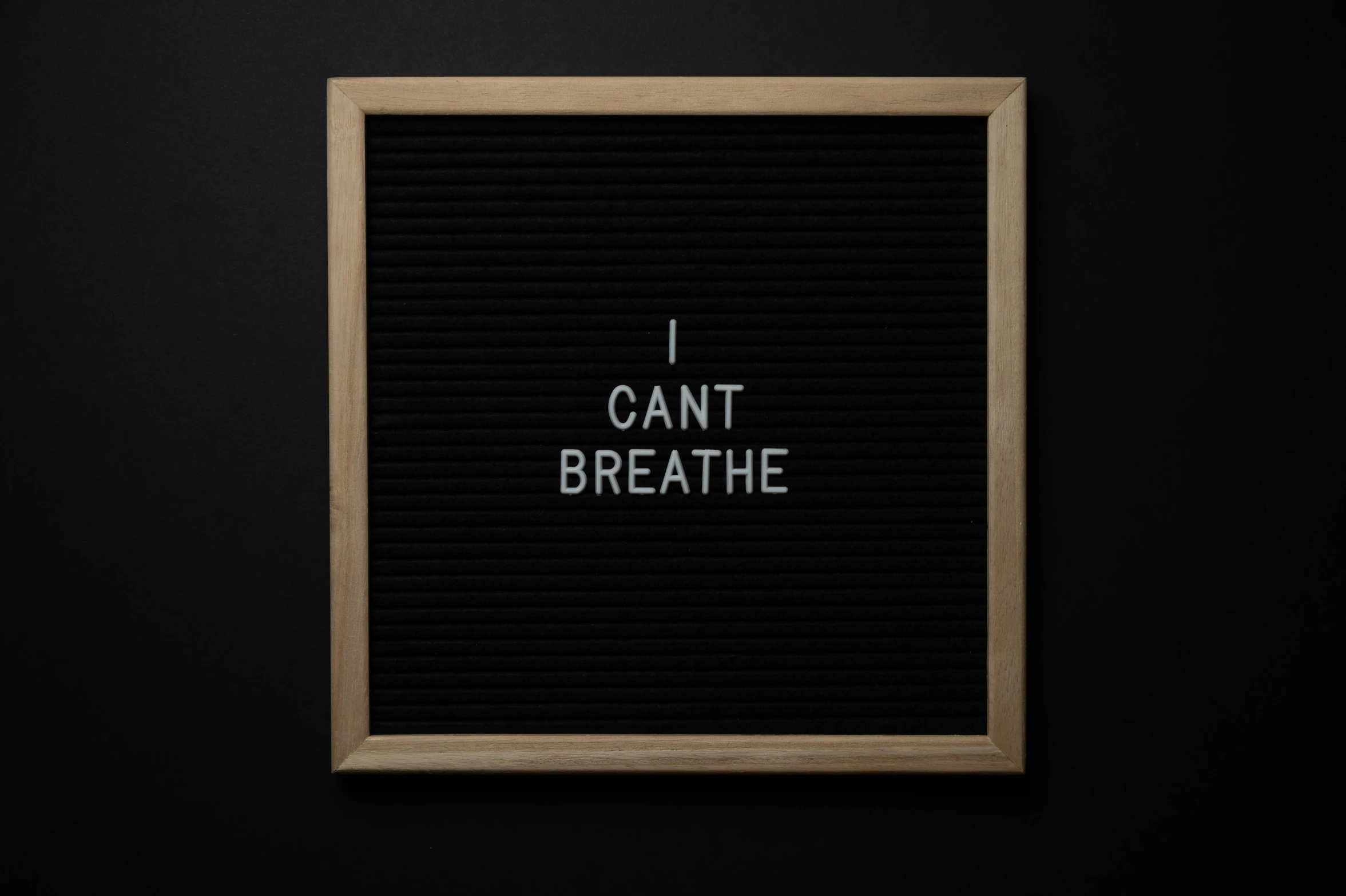 a letter board that says i can't breathe, a picture, inspired by Carrie Mae Weems, trending on unsplash, lungs, 1 6 x 1 6, istock, meditation