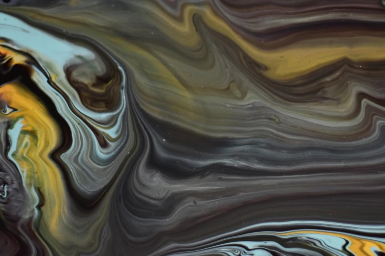 a close up of a painting of a person on a surfboard, inspired by Richter, pexels contest winner, abstract expressionism, liquid marble fluid painting, muted brown, digital art - n 9, glass and metal : : peugot onyx